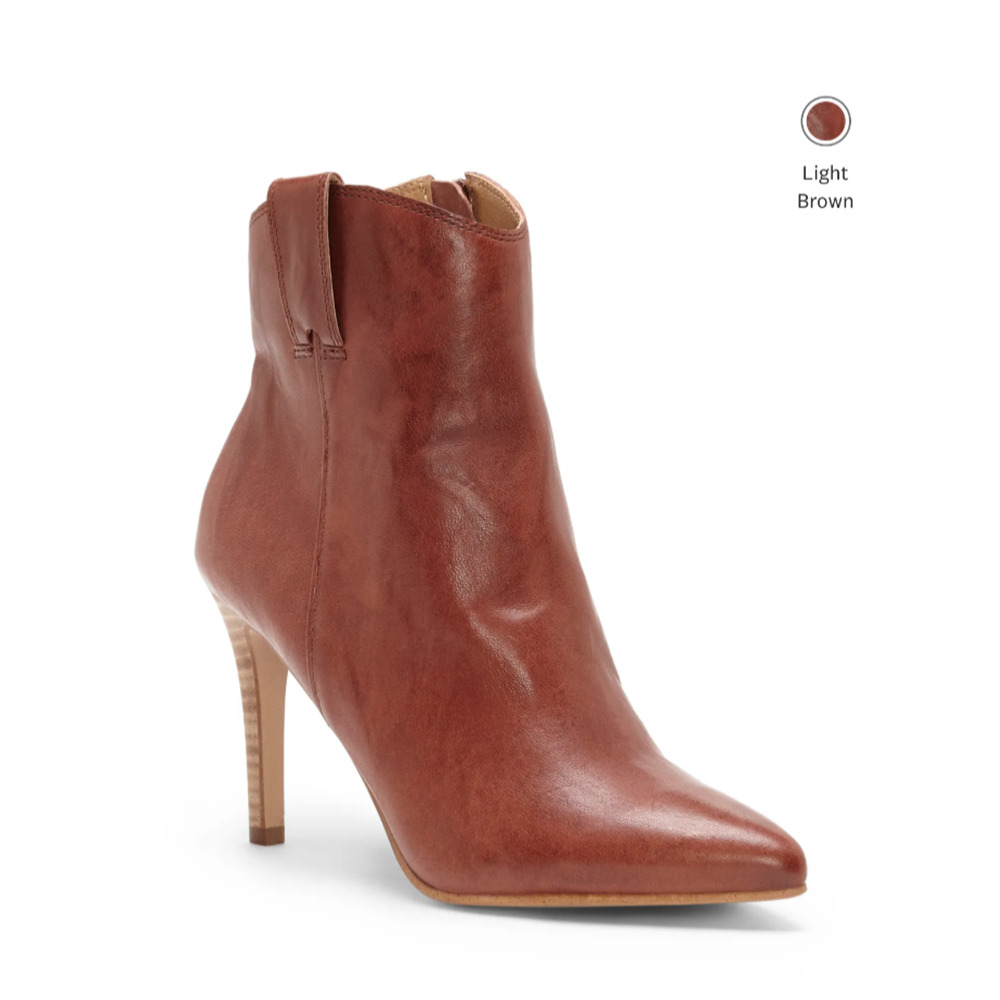 New in Box Lucky Brand Torince Bootie Size 10 Western Cowboy Heeled Leather